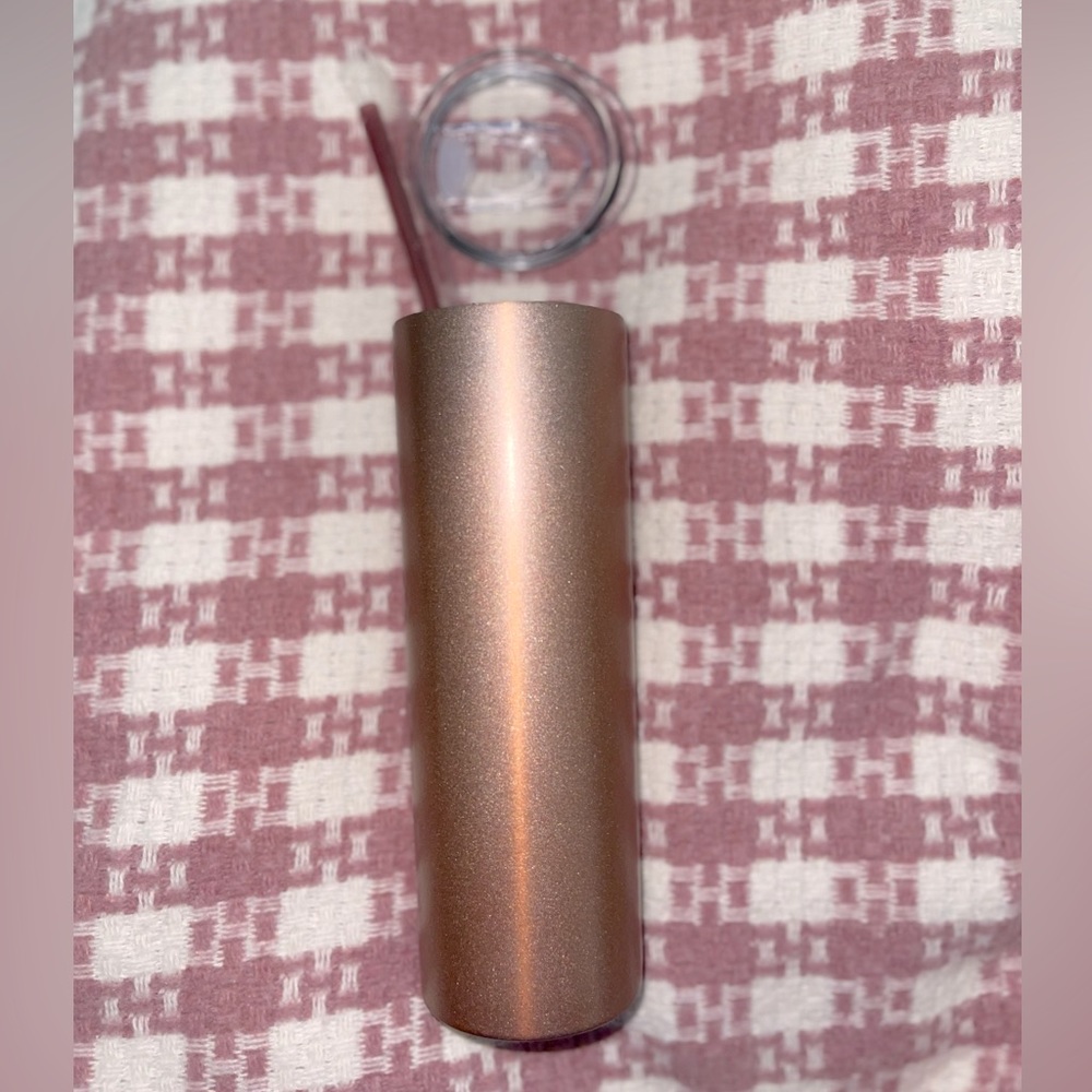 Tumbler with lid and straw